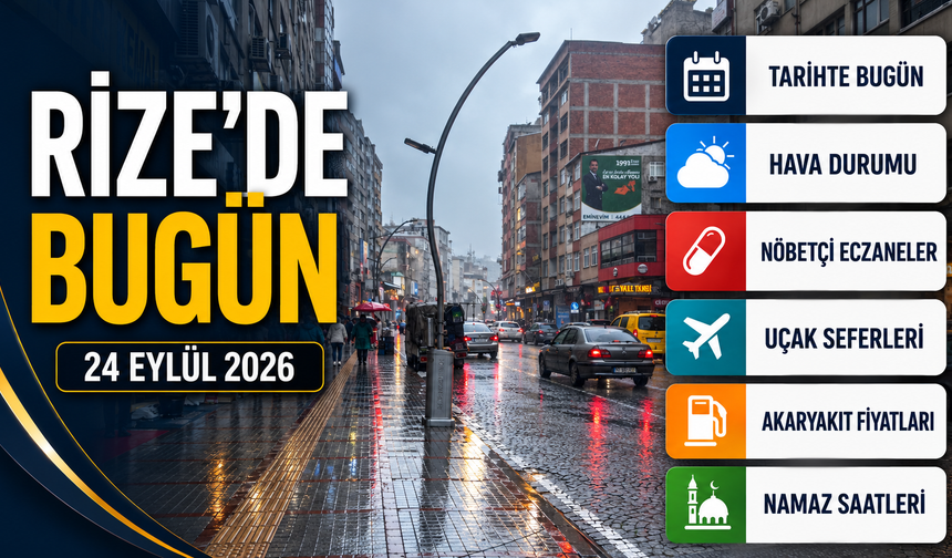 Rize’de Bugün: Hava, Uçuşlar, Nöbetçi Eczaneler ve Akaryakıt Fiyatları