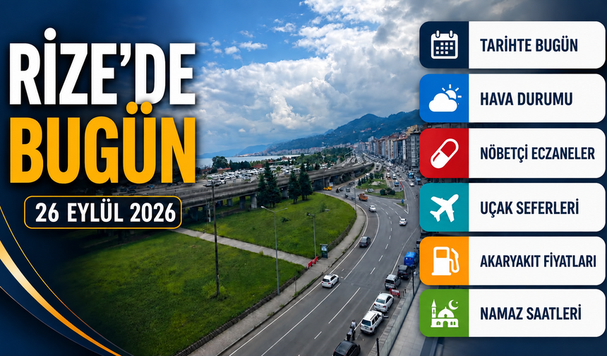 Rize’de Bugün: Hava, Uçuşlar, Nöbetçi Eczaneler ve Akaryakıt Fiyatları