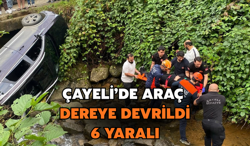 Çayeli’de Araç Dere Yatağına Devrildi: 6 Kişi Kurtarıldı