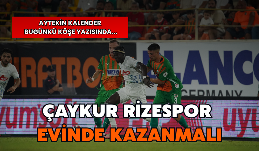 Rizespor Evinde Kazanmalı