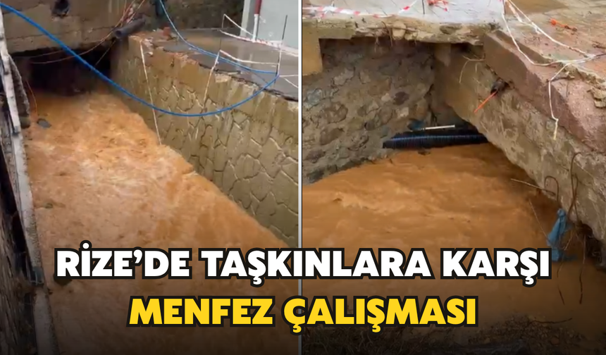 Rize’de Taşkınlara Karşı Menfez Çalışması