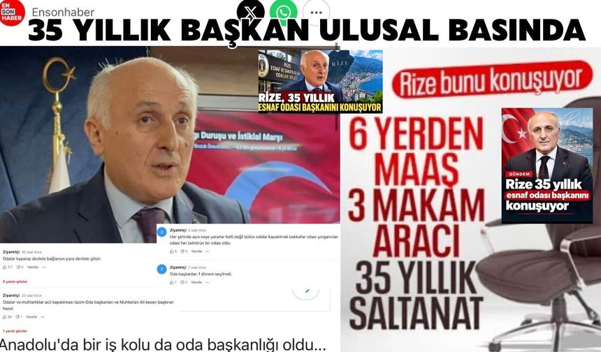 Rize’deki 35 Yıllık Başkan Tartışması Ulusal Basında
