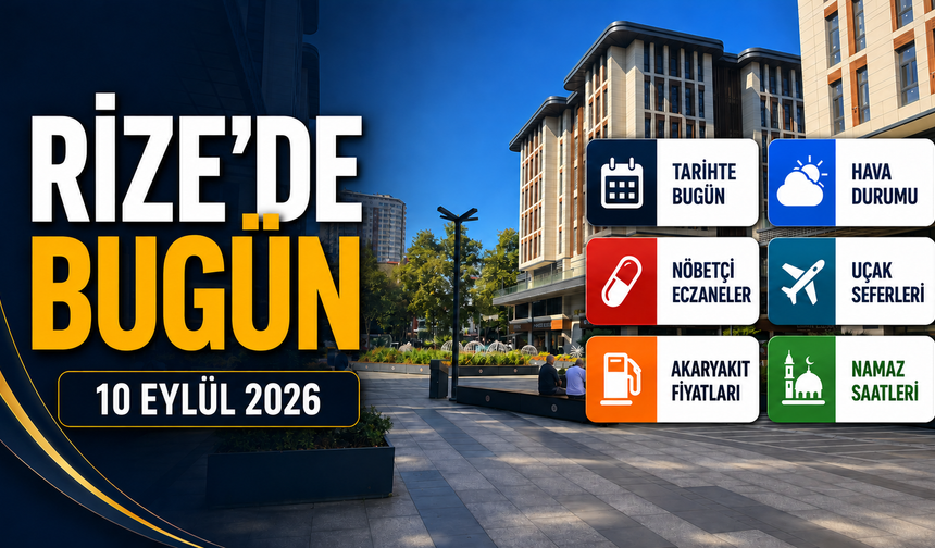 Rize’de Bugün: Hava, Uçak Seferleri, Nöbetçi Eczaneler ve Akaryakıt Fiyatları