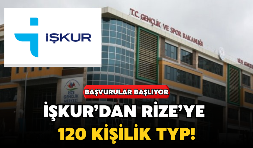 İŞKUR'dan Rize'ye 120 Kişilik TYP: İşte İlçe İlçe Kontejanlar