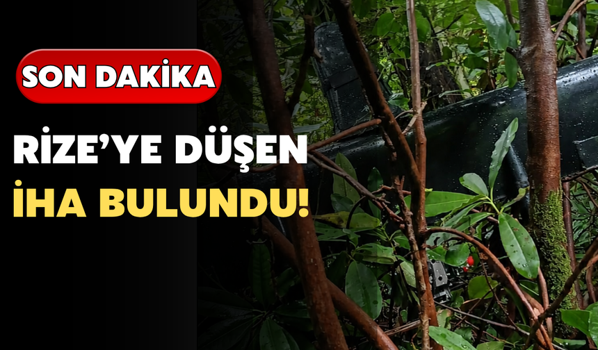 Rize'ye Düşen İHA Bulundu