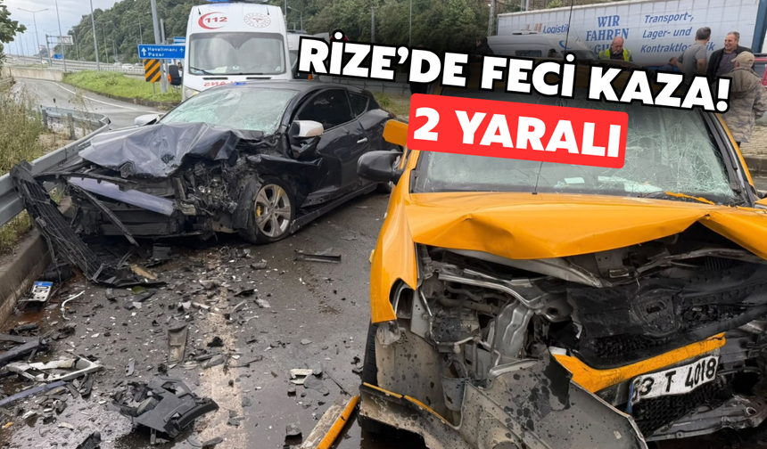 Rize-Artvin Havalimanı Yolunda Kaza: 2 Yaralı