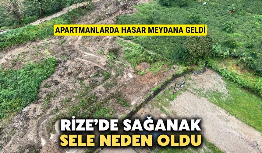 Rize'de Sağanak Sele Neden Oldu, Araçlar Ve Binalar Zarar Gördü
