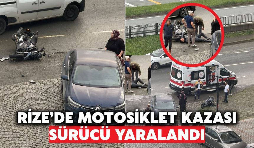 Rize’de Motosiklet Kazası: Sürücü Yaralandı