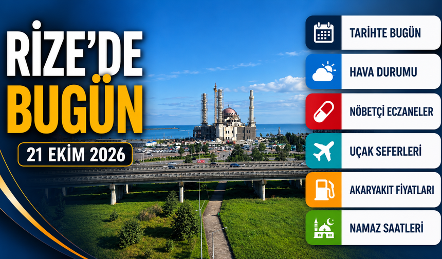 Rize'de Bugün Hava Nasıl Olacak? İşte 21 Ekim Hava Durumu, Uçak Seferleri Ve Nöbetçi Eczaneler