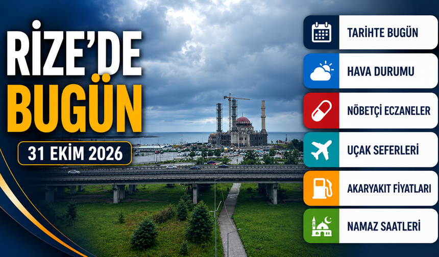 Rize'de Bugün (31 Ekim): Hava Durumu, Eczane ve Uçuşlar