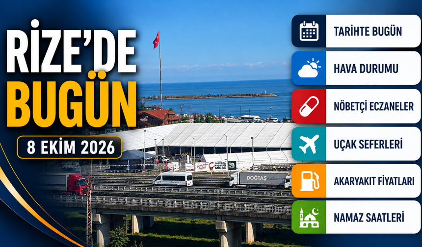 Rize’de Bugün: Hava Durumu, Gastronomi Rize Günleri, Uçuşlar ve Nöbetçi Eczaneler