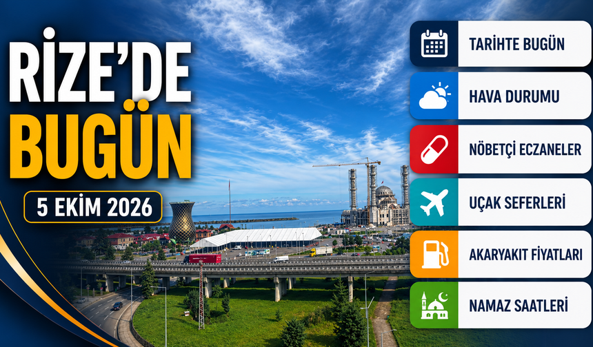 Rize’de Bugün: Hava Durumu, Uçak Seferleri, Nöbetçi Eczaneler ve Akaryakıt Fiyatları