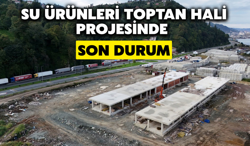 Rize’de Su Ürünleri Toptan Hali Projesinde Çalışmalar Sürüyor