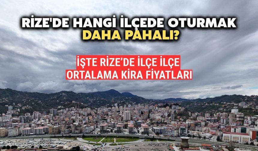 Rize'de Ortalama Kira Fiyatları Ne Kadar? İşte İlçe İlçe Liste: