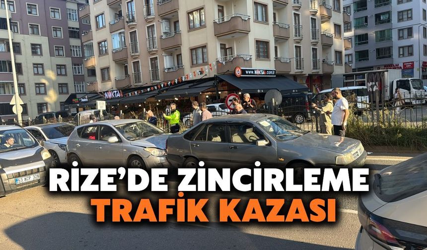 Rize'de Zincirleme Trafik Kazası