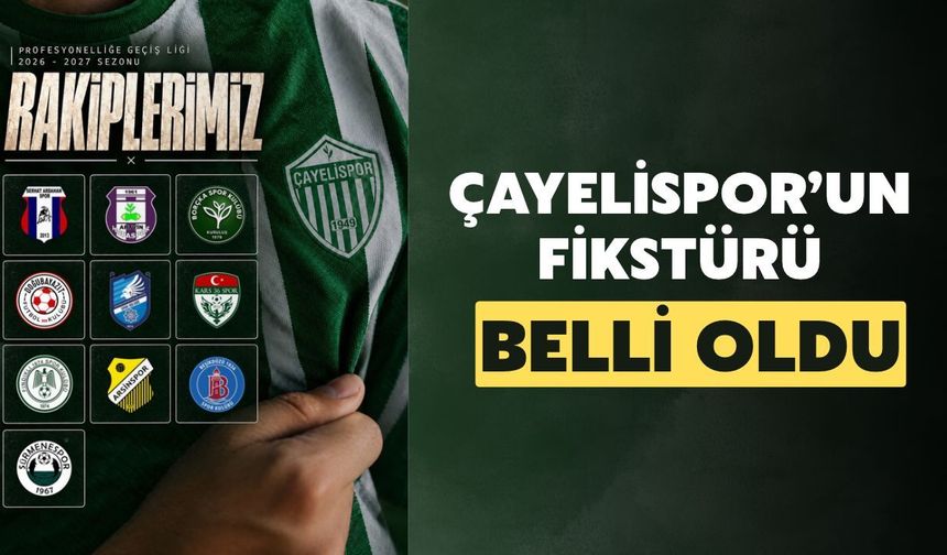 Çayelispor'un Fikstürü Belli Oldu