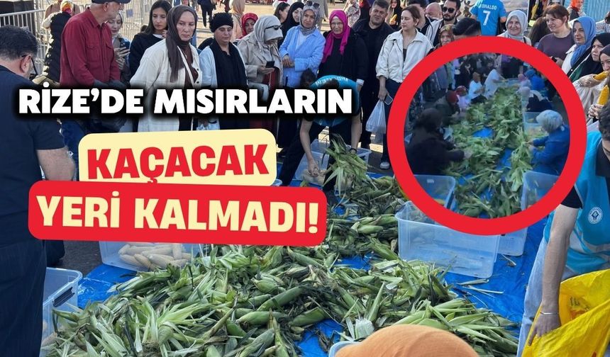 Rize'de Mısır Soyma Yarışması Renkli Görüntülere Sahne Oldu