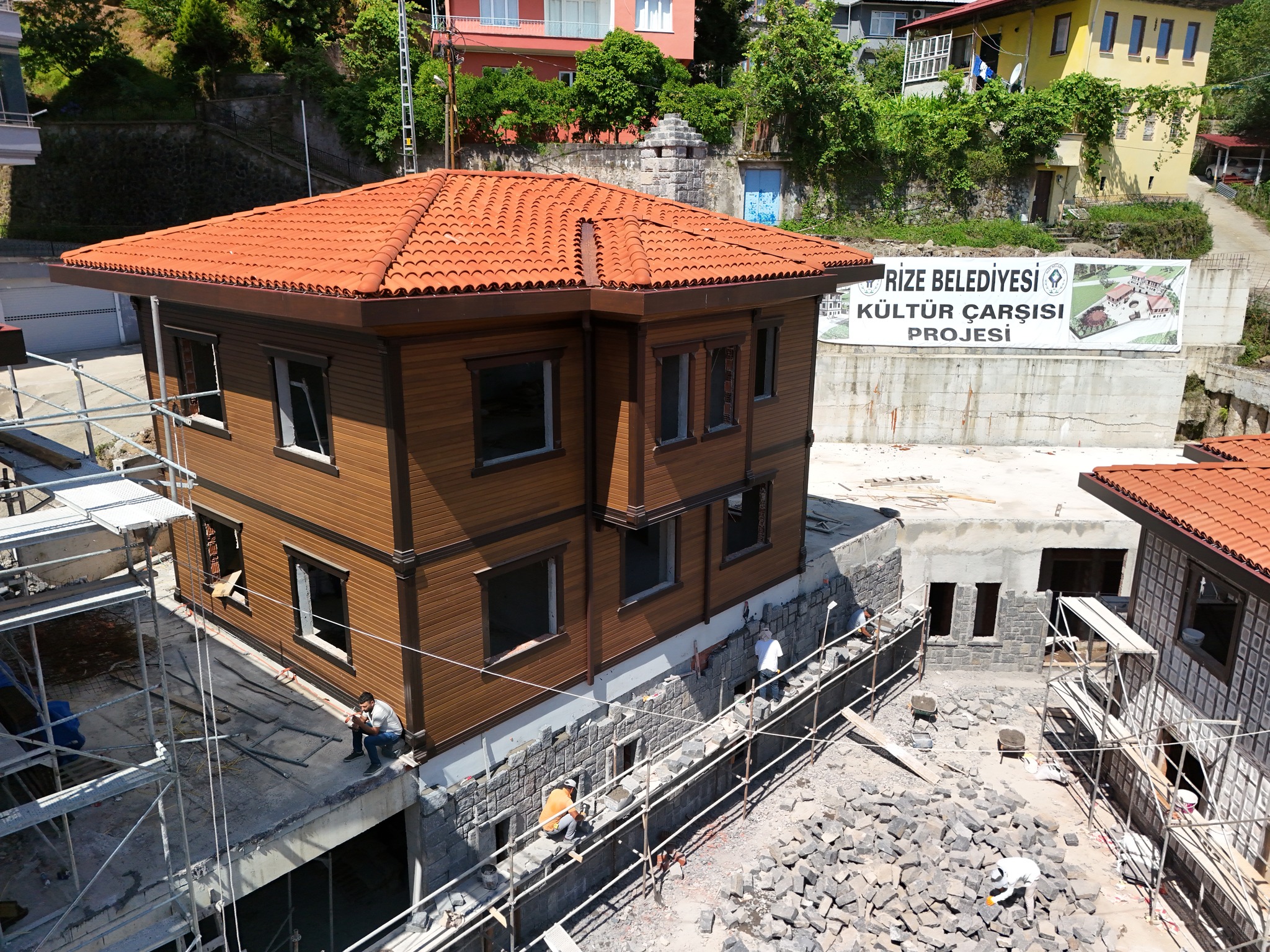 Rize Belediyesi Kültür Çarşısı projesinde çalışmalar sürüyor