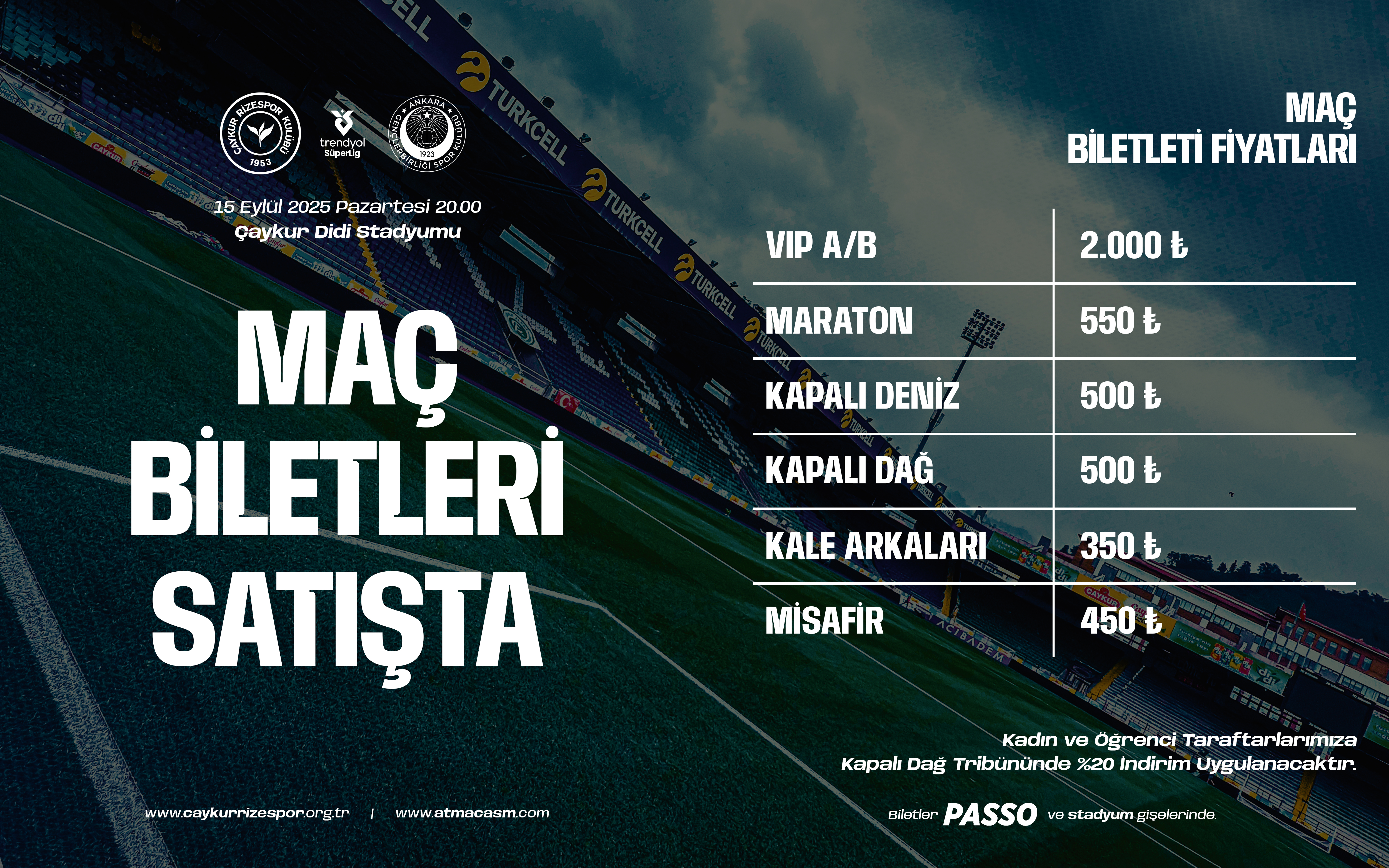 M A Ç B İ L E T İ S A T I Ş T A T A S A R I M