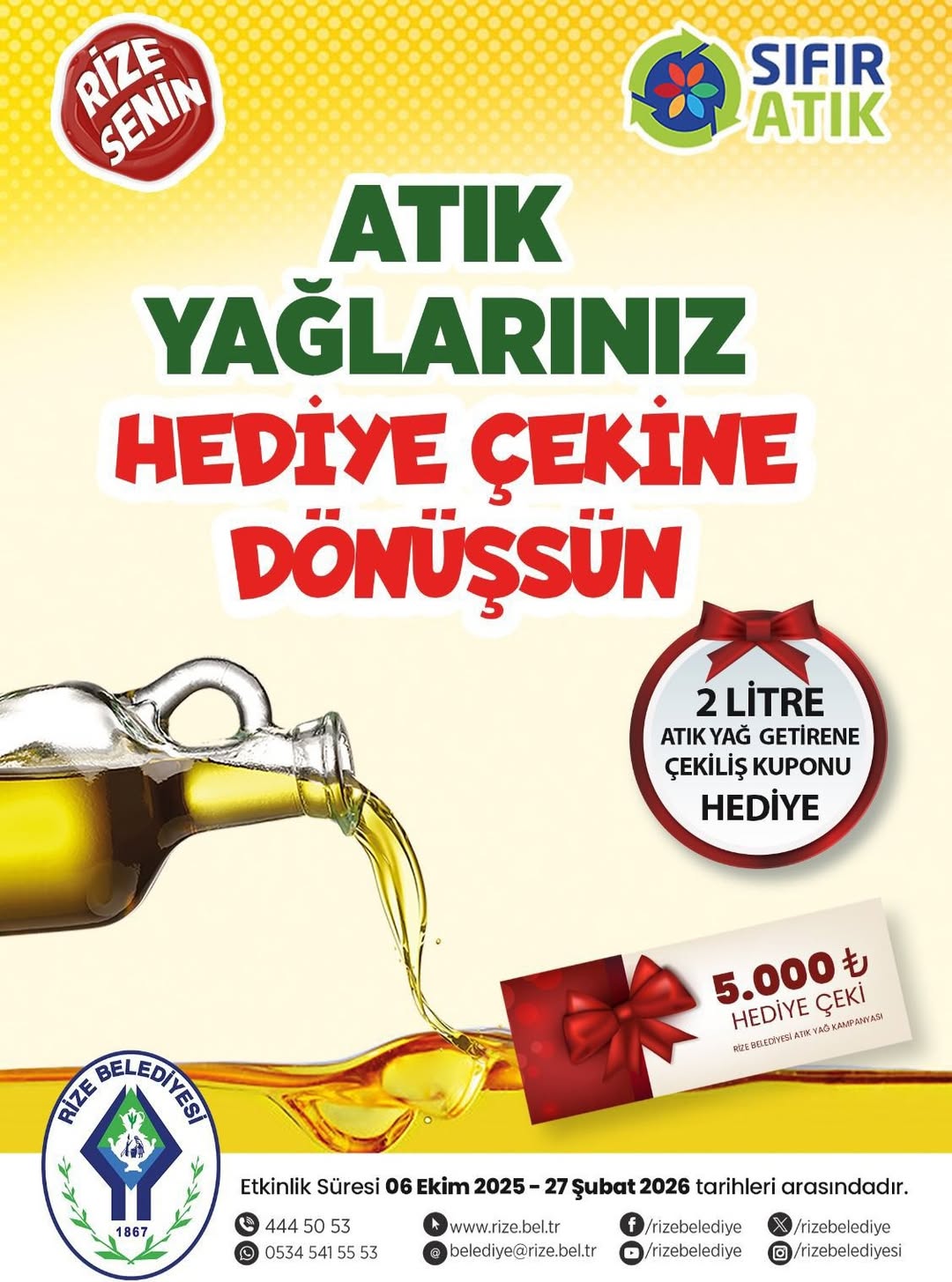 Mahallelerimizde Bitkisel Atık Yağ Toplama Kampanyası Başladıçevre Koruma Faaliyetleri Kapsamınd