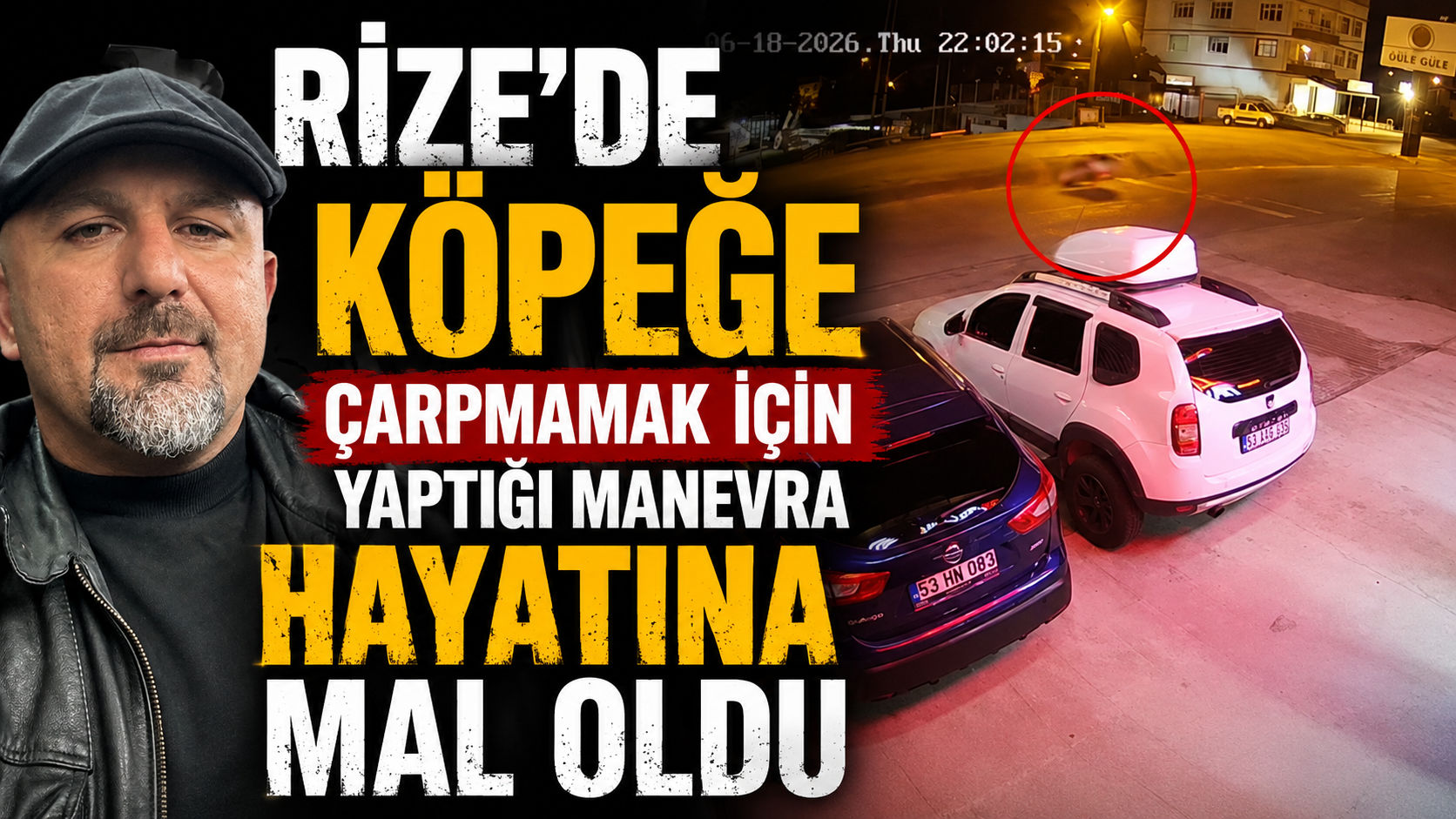Rize'de Köpeğe Çarpmamak İçin Yaptığı Manevra Hayatına Mal Oldu