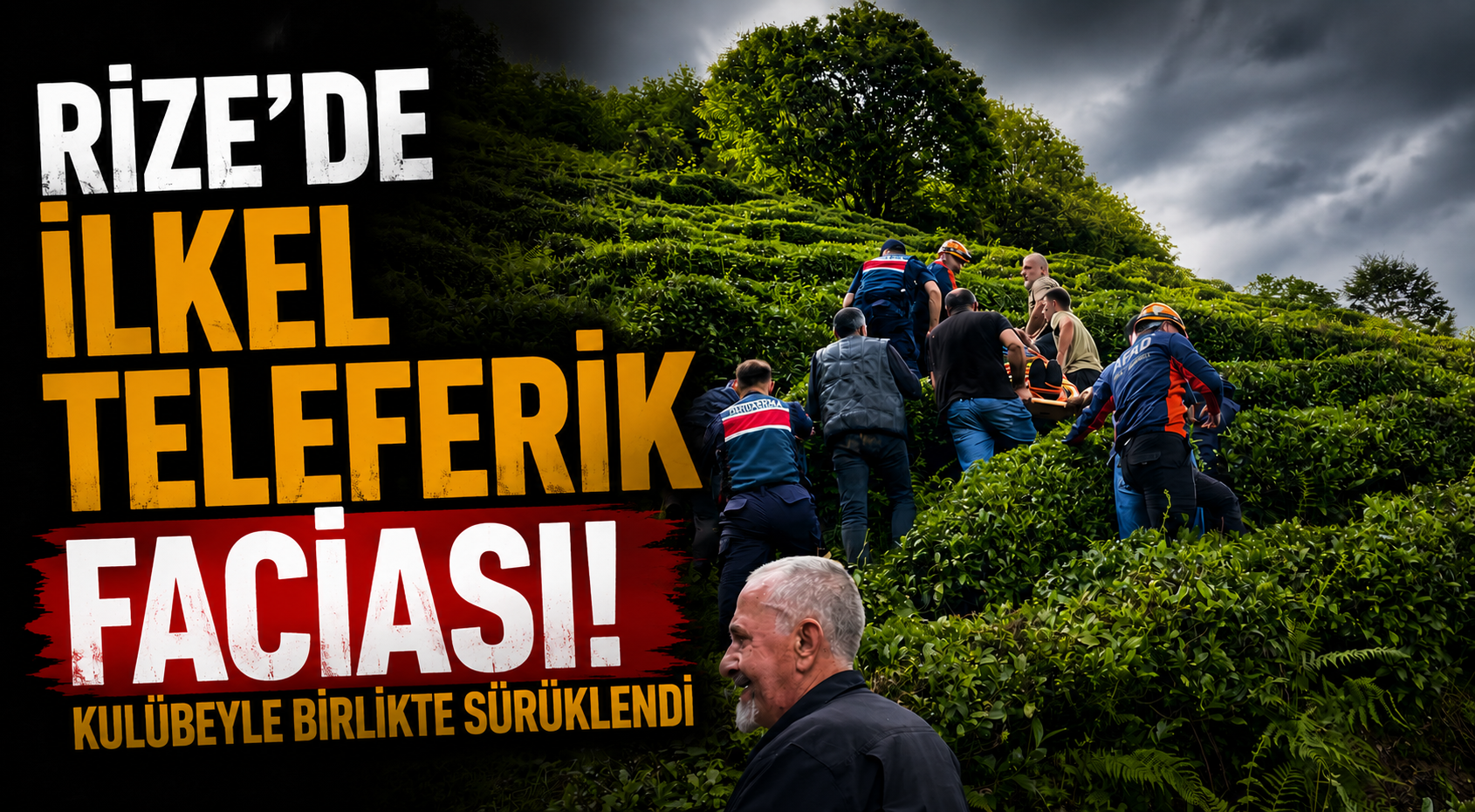 Rize'de İlkel Teleferik Faciası! Kulübeyle Birlikte Sürüklendi