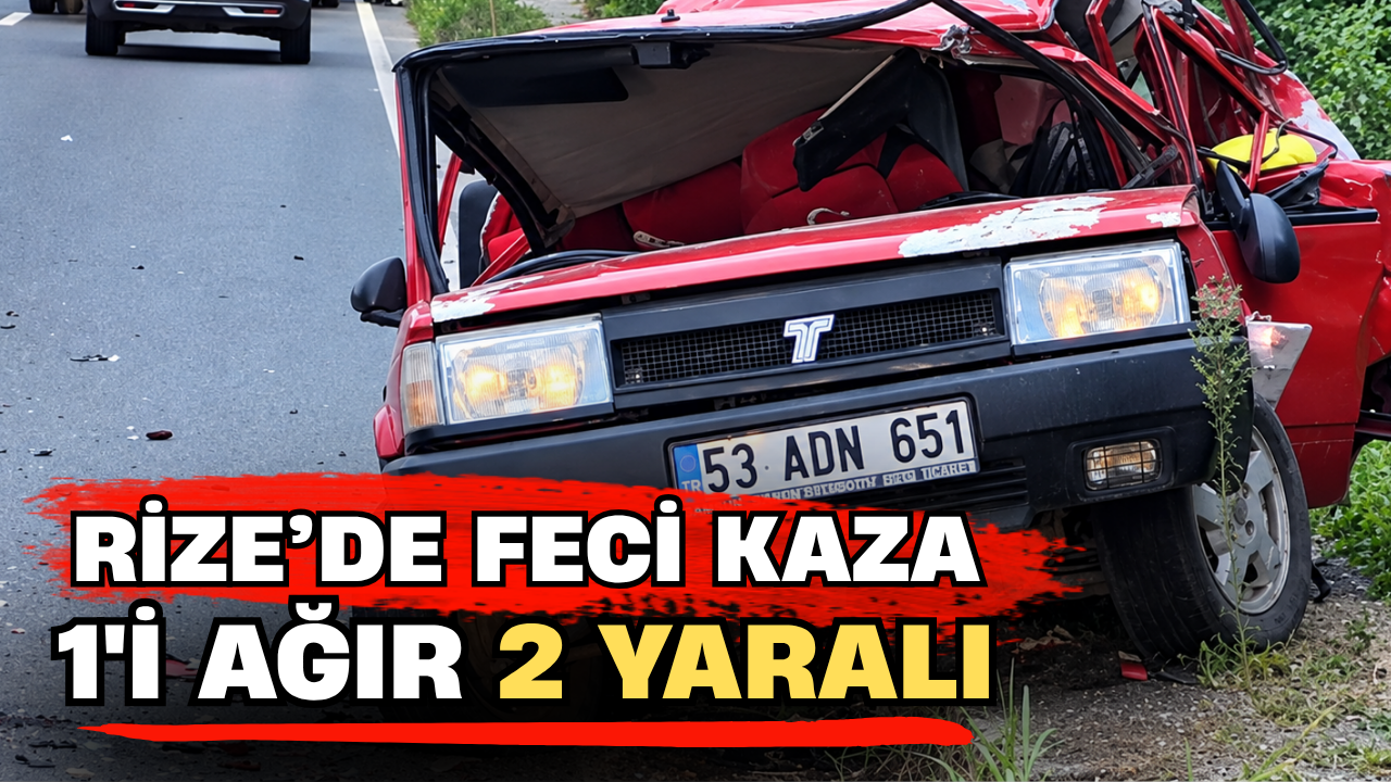 Çayeli’nde Otomobil İle Tır Çarpıştı: 1’i Ağır 2 Yaralı