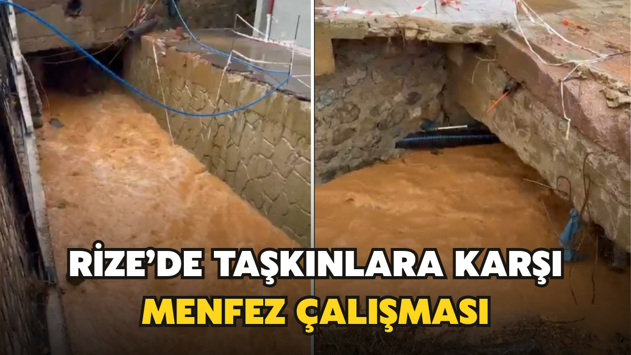 Rize’de Taşkınlara Karşı Menfez Çalışması