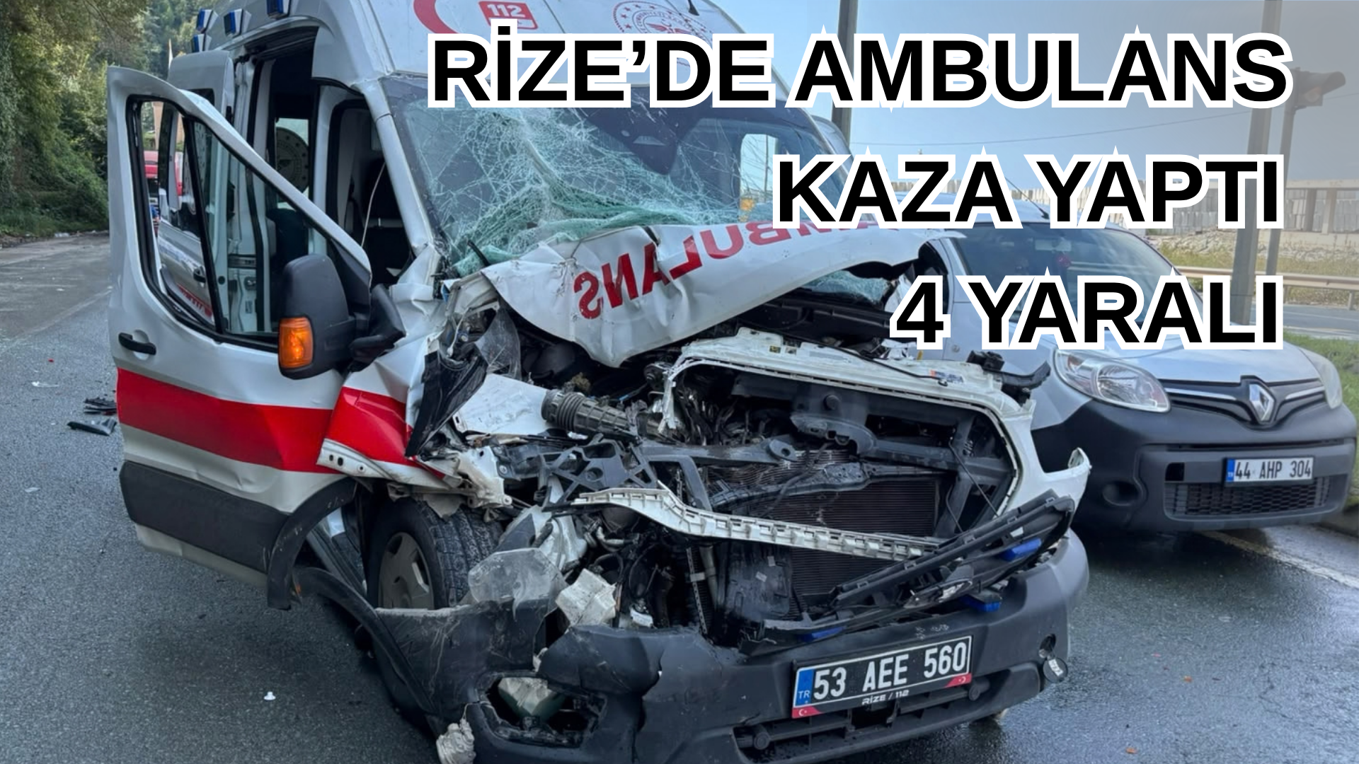 Rize'de ambulans kaza yaptı: 4 yaralı