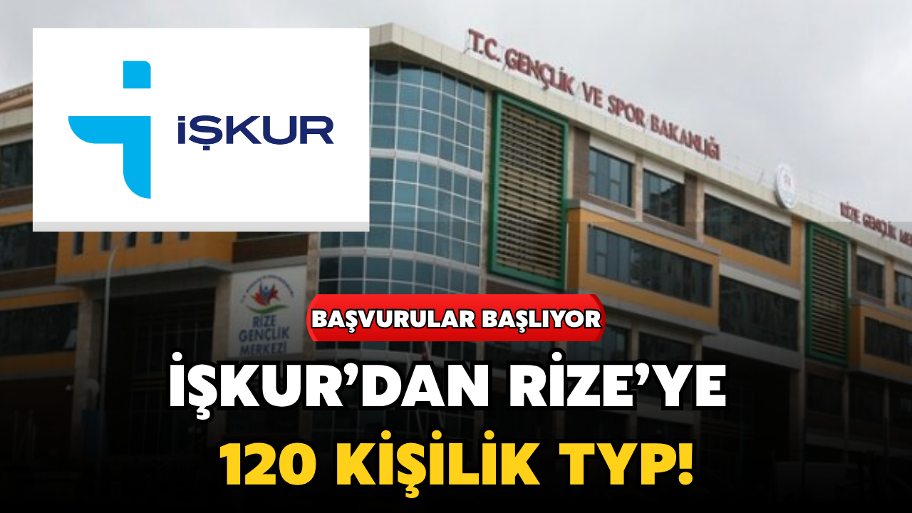 İŞKUR'dan Rize'ye 120 Kişilik TYP: İşte İlçe İlçe Kontejanlar