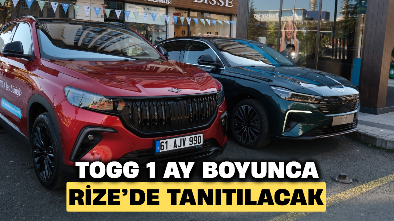 Türkiye'nin Yerli Otomobili TOGG, Bir Ay Boyunca Rize'de Tanıtılacak